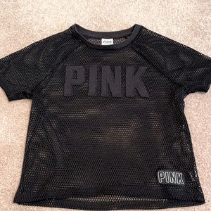 See-through black PINK top
